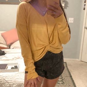 Mustard cropped sweater